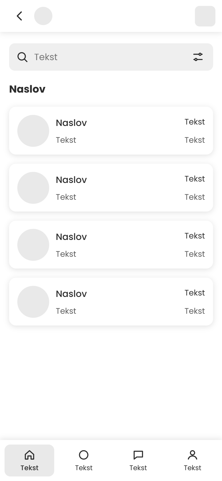 Home wireframe