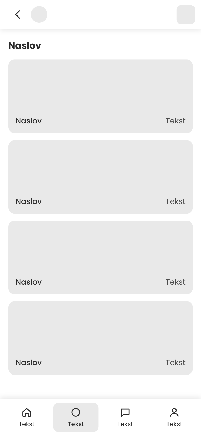 Favourites wireframe
