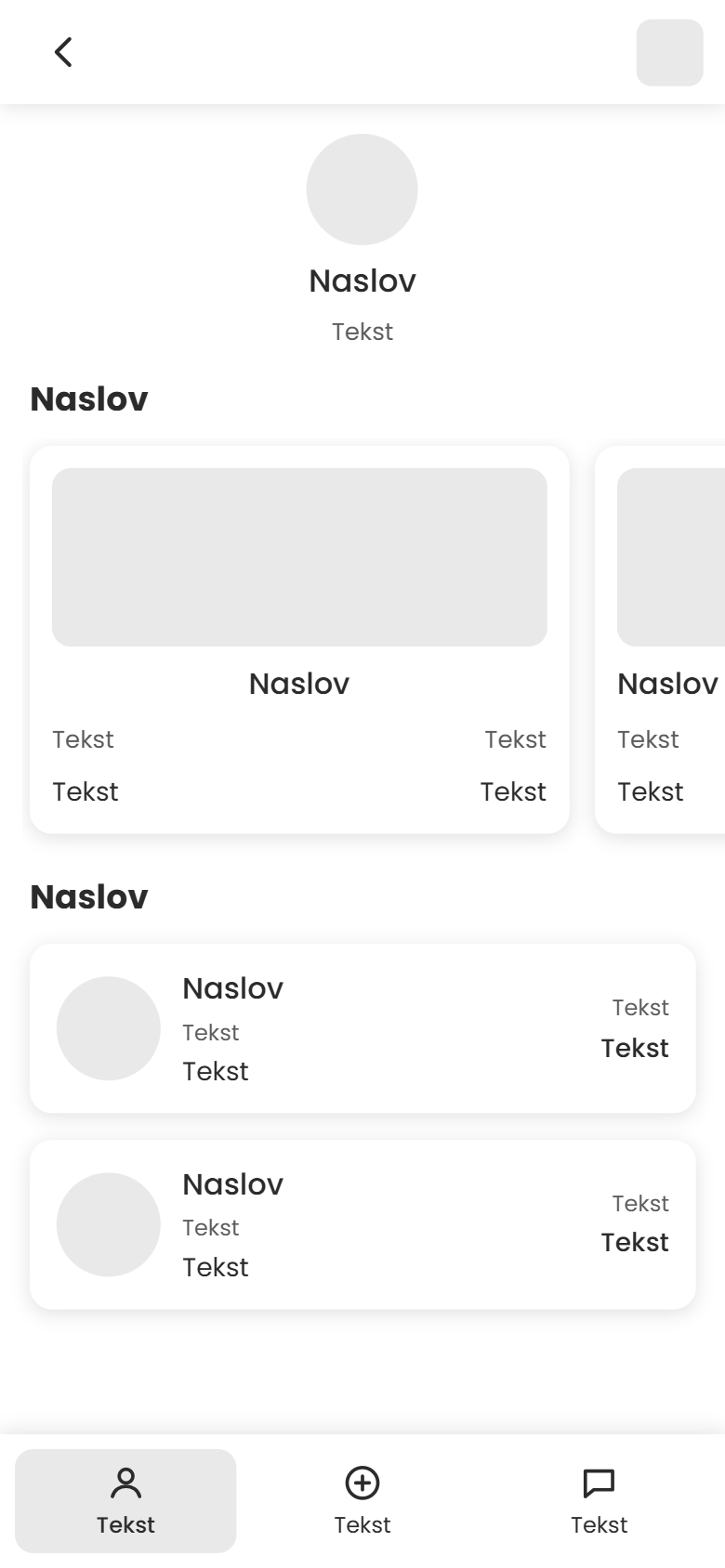 Owner profile wireframe