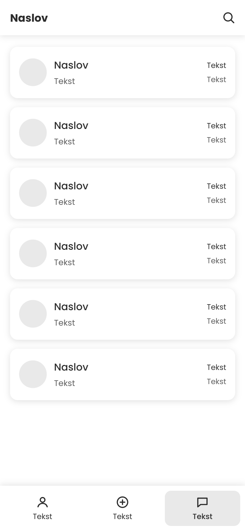 Owner messages wireframe