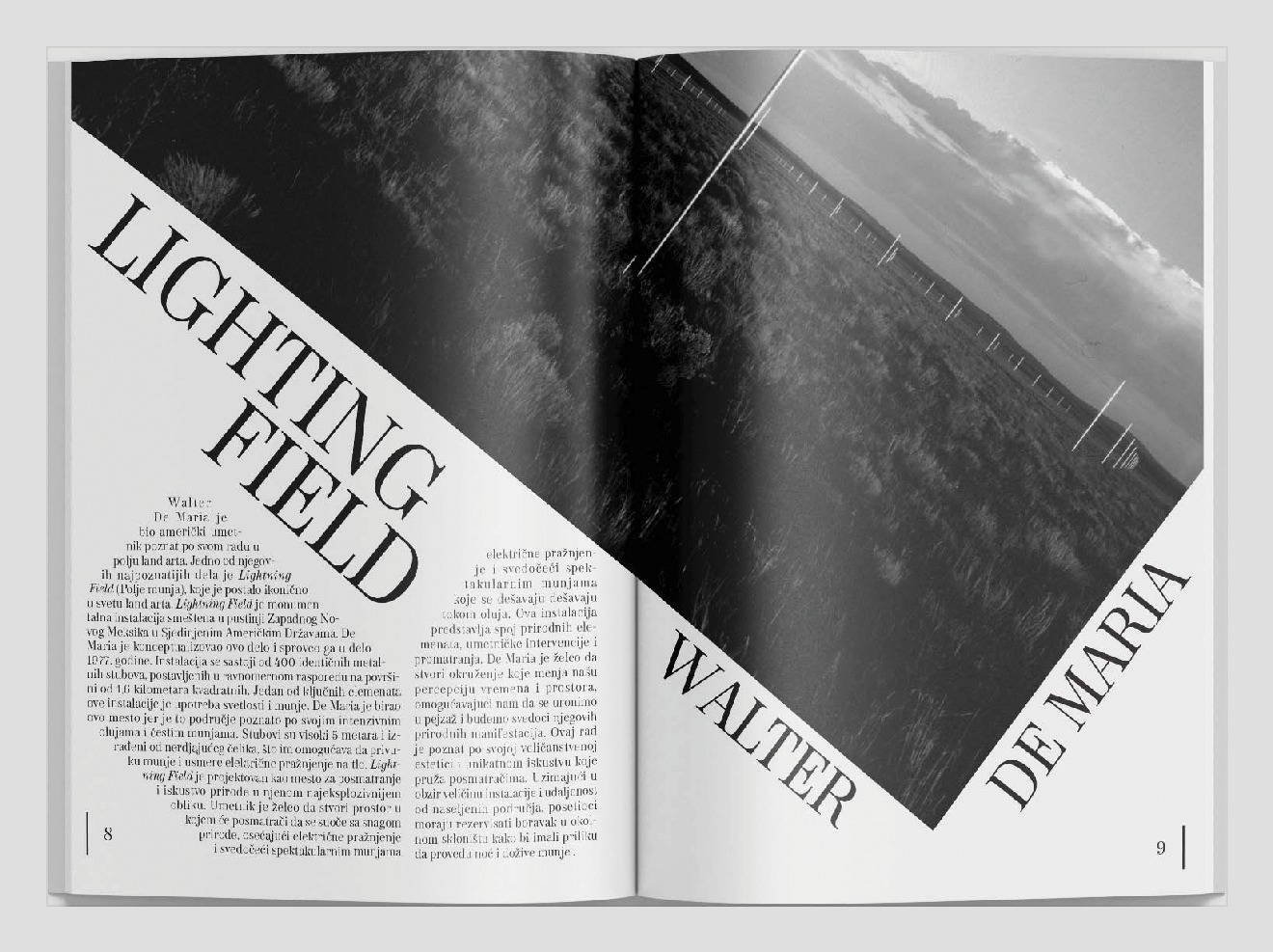 Wildcrafted magazine, Walter De Maria spread