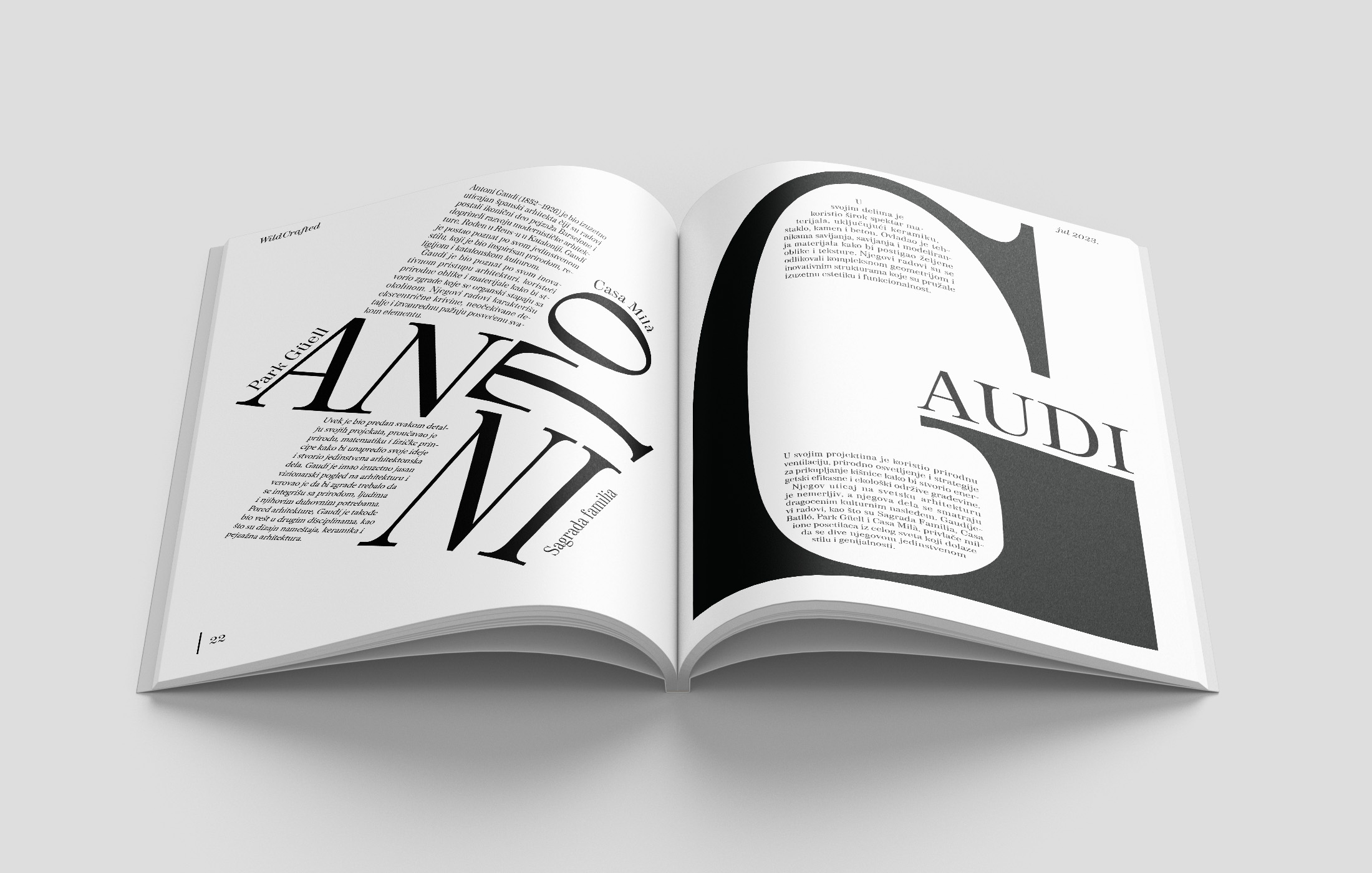 Typographic interview layout